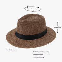 Straw Beach Summer Sun For Men And Women Sun-protective Fedora Panama Hat