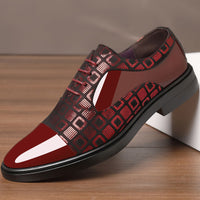 Men's Casual British-Style Korean-Style Pointed-Toe Leather Shoes