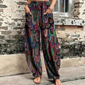 Women's Holiday Casual Full-body Printed Loose Lantern Pants