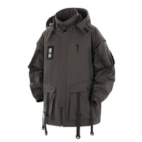 Winter New Functional Fan Moving Ribbon Hooded Cotton Jacket Men