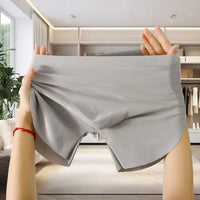 Men's Summer Panties Ice Silk Seamless One-piece 3D Arrow Boxer Inner Shorts