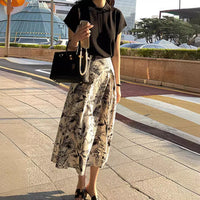 Ink-wash Painting-style Elegant Career Maxi Dress For Women