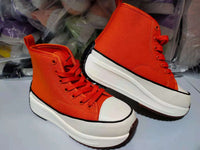 Fall New Casual Single Shoes Women High Top Platform