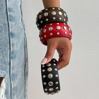 Punk-style Trendy Geometric Circular Wooden Bracelet