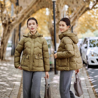 Hooded Cotton Jacket Women's Thickened Middle-aged And Elderly Coat