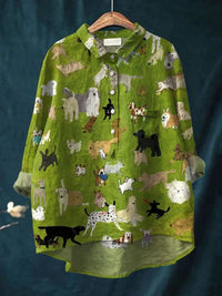 European And American Long Sleeve Shirt 5 Button Cardigan Hawaiian Style Shirt
