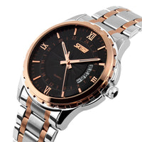 Men's Steel Belt Business Waterproof Calendar Quartz Watch