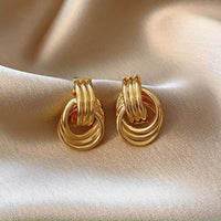 Best-selling Golden Circular Geometric Twisted Multi-layer Braided Design