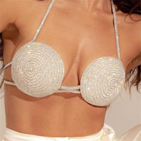 Exaggerated Round Bikini Chest Chain Nightclub Sexy Rhinestones