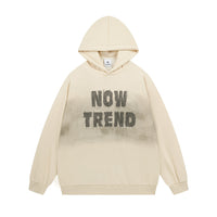 Inkjet Letters Embroidered Brushed Sweatshirt Heavy