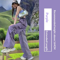 Purple Parachute Work Pants For Women