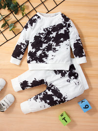 Infants Round Neck Tops And Pants Set