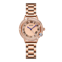 Stylish Quartz Full-Diamond Stainless Steel Waterproof Womens Watch