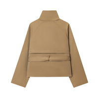 Women Double-breasted Niche Lace-up Trench Coat