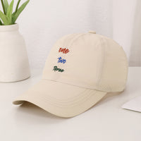 Men's Solid-color Embroidered Letter Baseball Cap Quick-drying Breathable With Ventilation Holes Lightweight Style Casual Sports Style Baseball Cap For Outdoor Hiking And Traveling