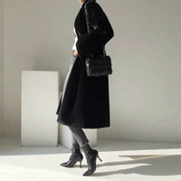 Marten Overcoats Mid-length Women's Stand Collar Plush Coat