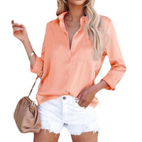 European And American Women's Clothing Spring Long Sleeve V-neck