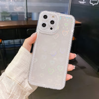 Diamond Frame Laser Love Phone Case