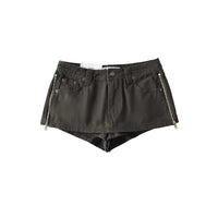 Womens Fashion High-Waisted Denim Skirt With Side Zipper