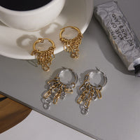 Stainless Steel Chain Tassel Earrings