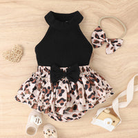 Children's Halter Sleeveless Vest Leopard Print