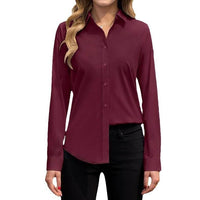 European And American Loose Fashion Temperament Pure Color Shirt
