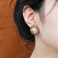 Elegant Minimalist Metal Stud Earrings 925 Silver Posts