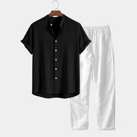 European And American Men's Stand Collar Fashion Casual All-match Slim Fit Cotton And Linen Suit