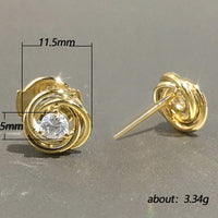 Korean-style Minimalist Gold-plated Copper Earrings
