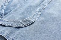 Washed Denim Loose Shorts Men's Fashion Design Sense