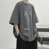 Mens Trendy Loose-fitting Short-sleeve T-shirt