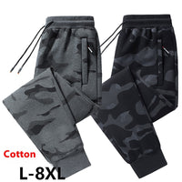 Men's Autumn Winter Cotton Casual Plus-sized Ankle Banded Pants