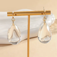 Simple And Elegant Niche Transparent Drop Earrings Elegant And Cold Style With A High-end Feel