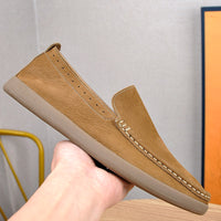 Mens Casual Breathable Soft Leather Shoes