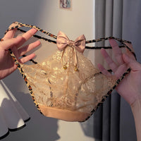 Sexy Leopard-Print Lace Underwear Hollowed-Out And Breathable For Women