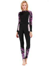 Women's New One-piece Swimsuit Diving Suit Long Sleeve Sun Protection