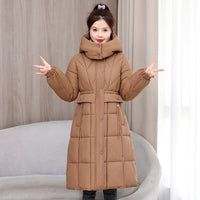Waist-tight Mid-length Below The Knee Slimming Cotton Coat