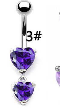 Light Purple Set Devil Heart Diamonds