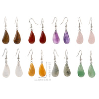 New Flat Teardrop Semi-precious Earrings For Women