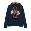 Ribbon Hoodie Rope Hooded Fleece Lined Sweater