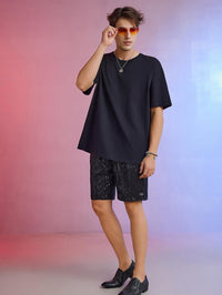 Men's Shiny Sequins Straight Shorts