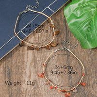 Bohemian Multicolor Pebble Anklet For Women