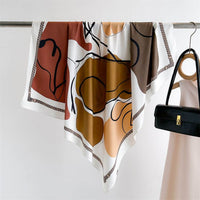 Fashion Printed Silk Scarf Twill Silk High Quality Square Scarf