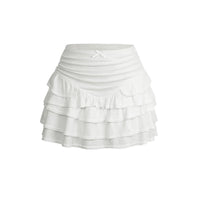 Bohemian Vacation Style Ruffled High Waist Skirt Skirt