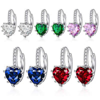 Classic Fashion Heart-Shaped Zircon Earrings