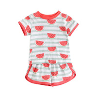 Watermelon Children's Short Sleeve Cotton Cartoon  Suit