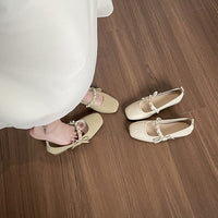 Multicolor Comfortable Low Heel Retro Easy Matching Soft Bottom Flats Autumn Chunky Heel