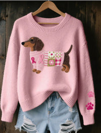 Womens Printed Crew-Neck Faux Sweater Top