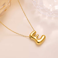 New Titanium Steel 18K Gold-Plated 26-Letter Necklace For Women