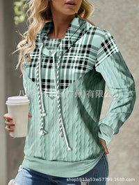 Leisure Pullover Multi-color Short Women's Hooded Sweater